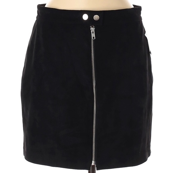 - nPHILANTHROPY Faye Zip Faux Sude Mini Skir… - Picture 3 of 4